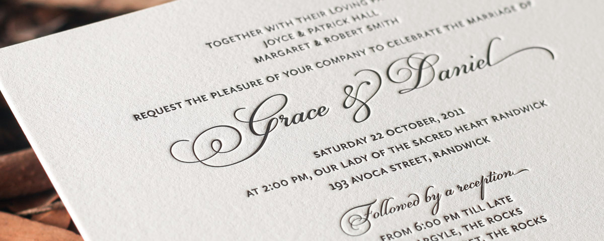 Words on wedding invitations examples