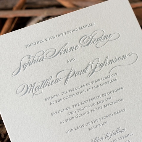 Letterpress wedding invitations melbourne